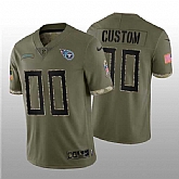 Men's Tennessee Titans ACTIVE PLAYER Custom 2022 Olive Salute To Service Limited Stitched Jersey,baseball caps,new era cap wholesale,wholesale hats